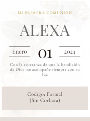 Modelo Comunión Alexa